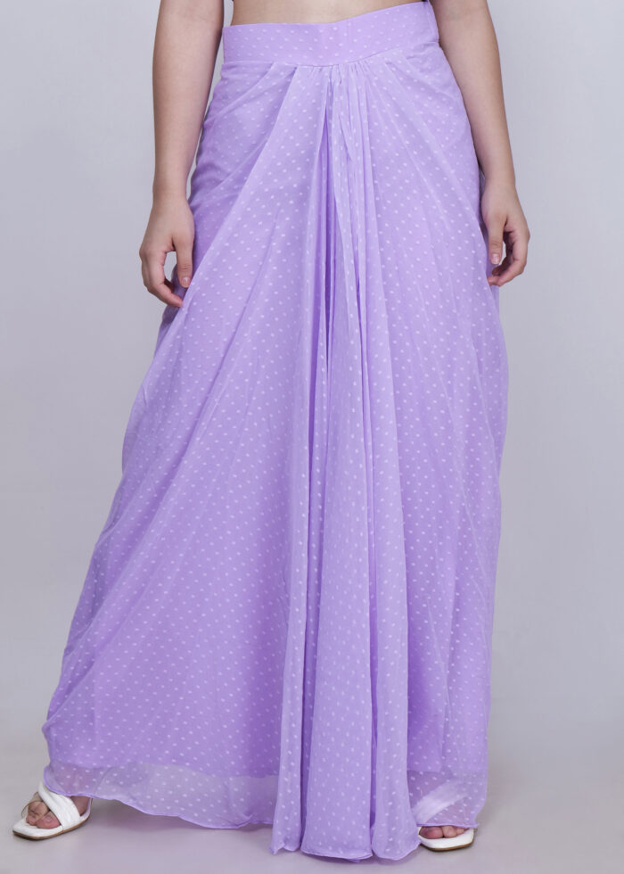 Aria short cape with stitched saree dress