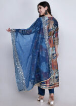 Kaiynat anarkali suit with pants and dupatta mirror embroiderd
