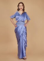 Aliya stitched saree dress with stitched blouse