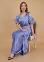 Aliya stitched saree dress with stitched blouse